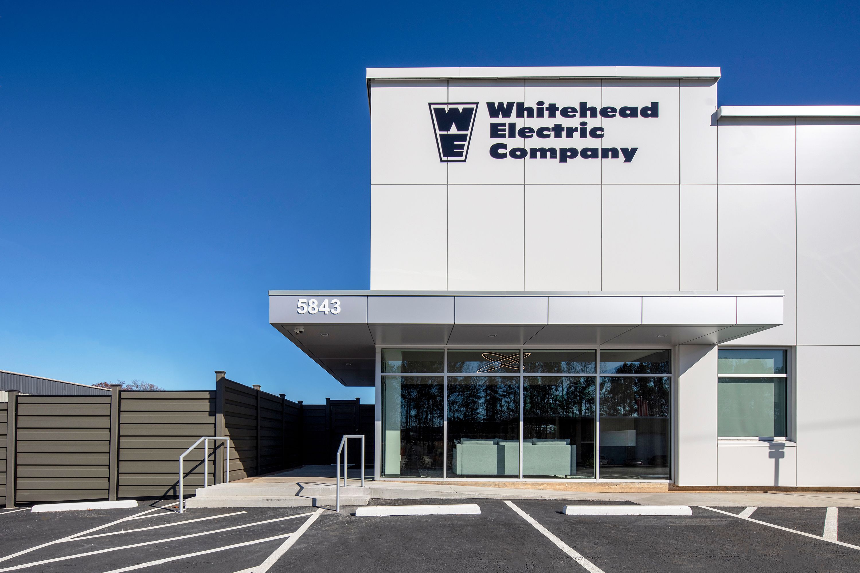 Front elevation of the Whitehead Electric office building